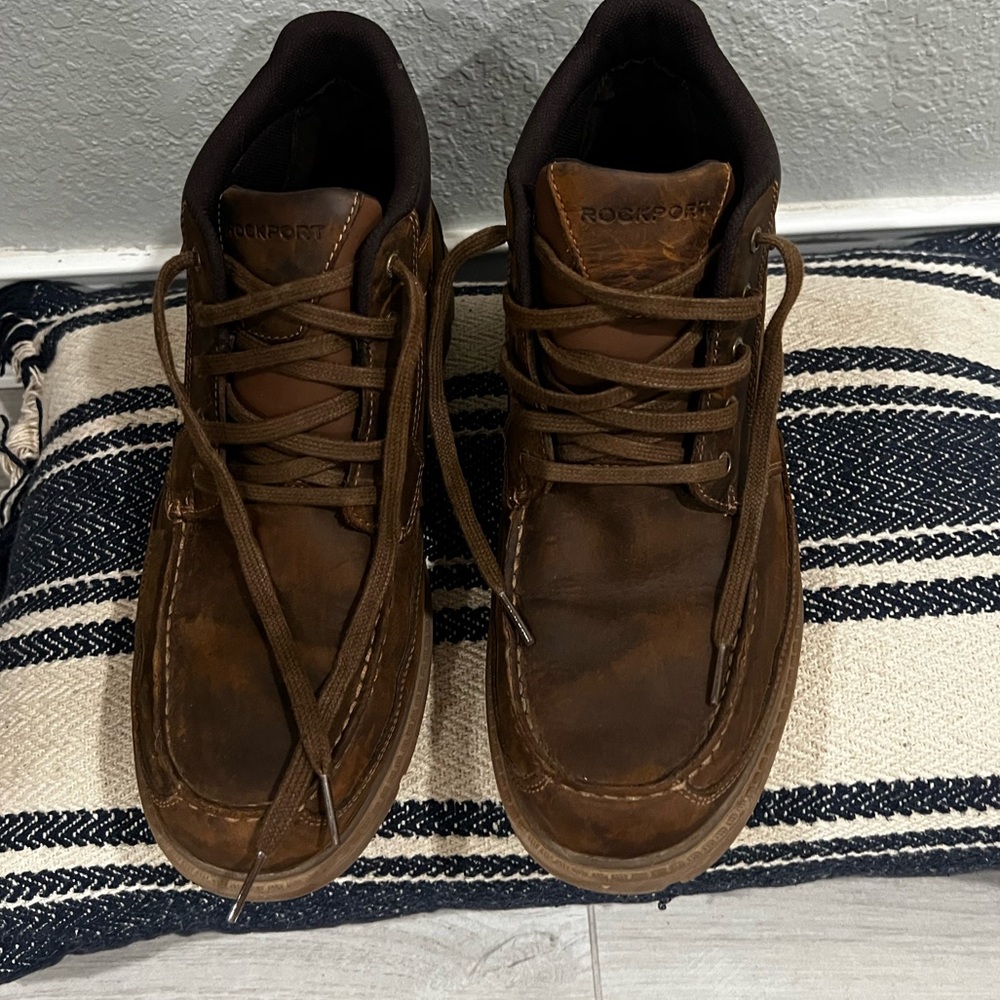 Rockport Men's Dark Brown Leather Boots